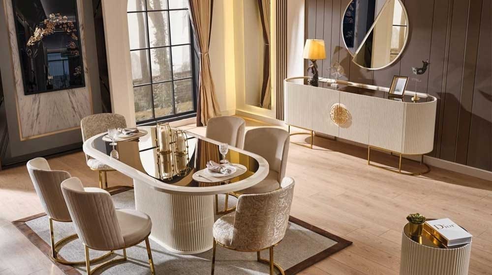 Gucci Ecru Dining Room Set
