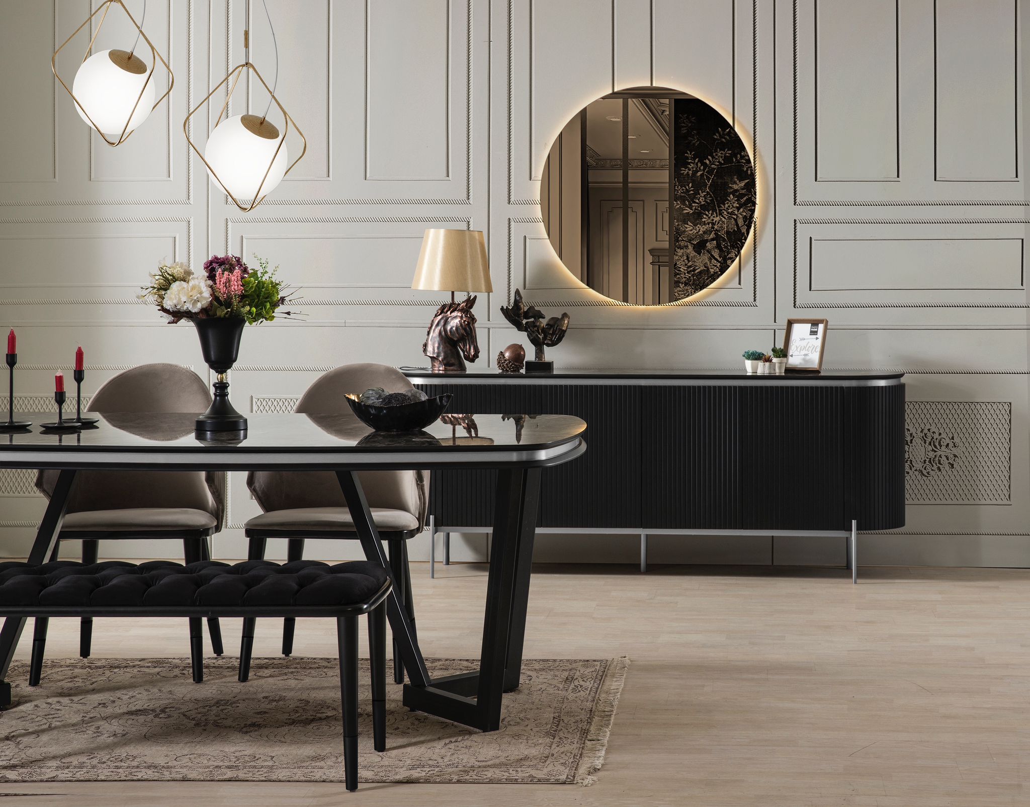 Tesla Black Dining Room Set