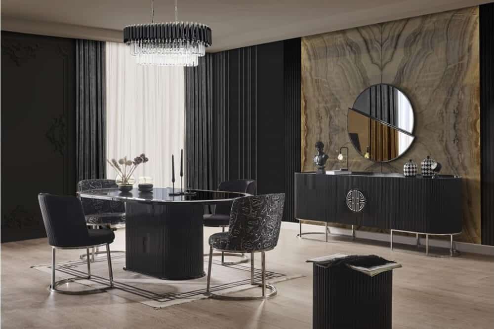 Gucci Black - Silver Dining Room