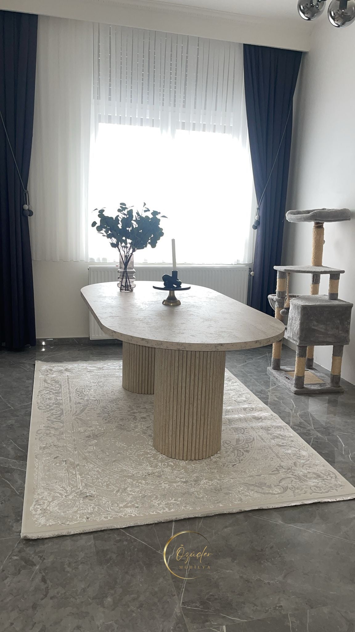 Travertine Look MDF Table