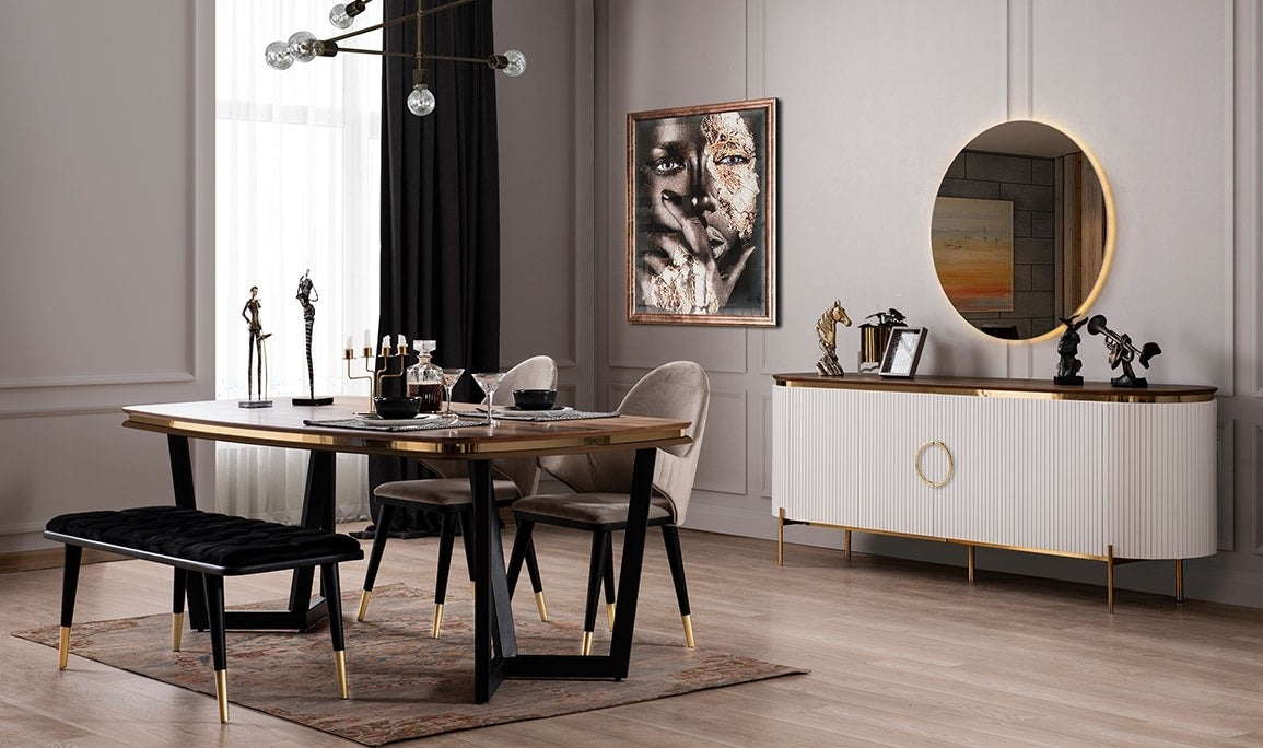 Tesla Ecru Dining Room Set