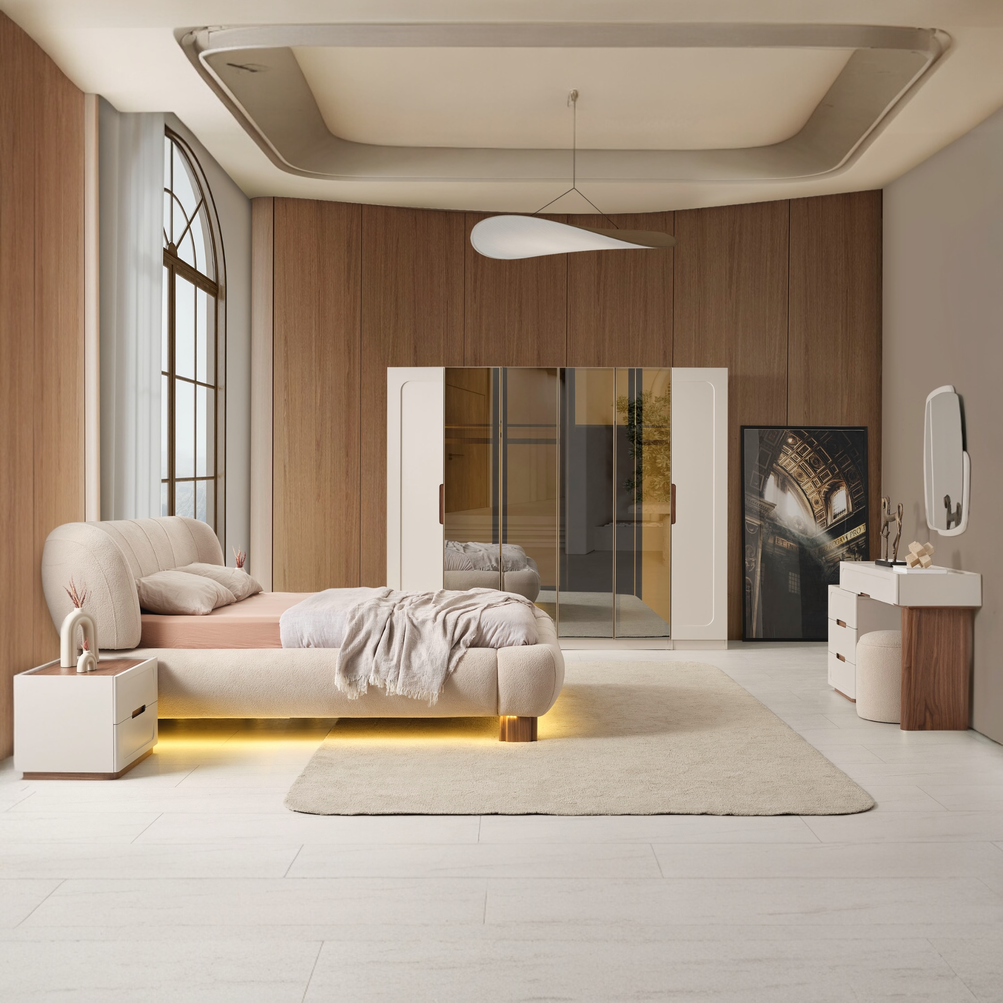 Aspera Walnut Bedroom Set