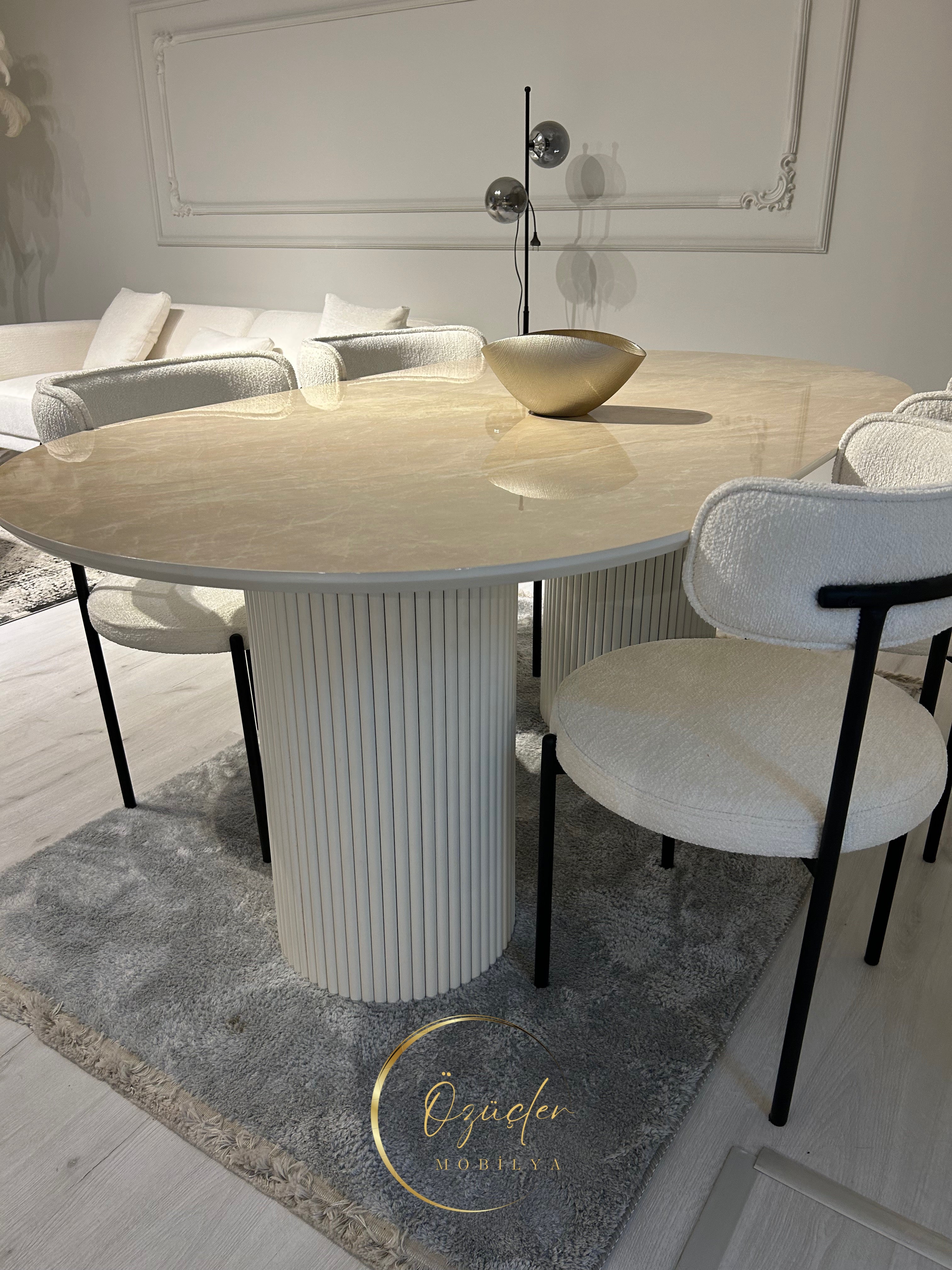 Marble &amp; Travertine View Table (60% Payment)